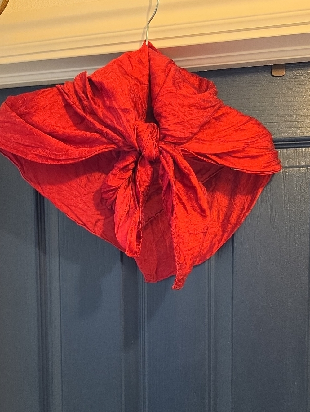 Silk Maroon Jacquard Print Wild Rag CowboyBandana 33" X 33"